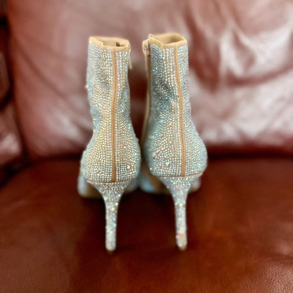 INC International Concepts Sparkling Rhinestone Heeled Boots - Picture 12 of 13